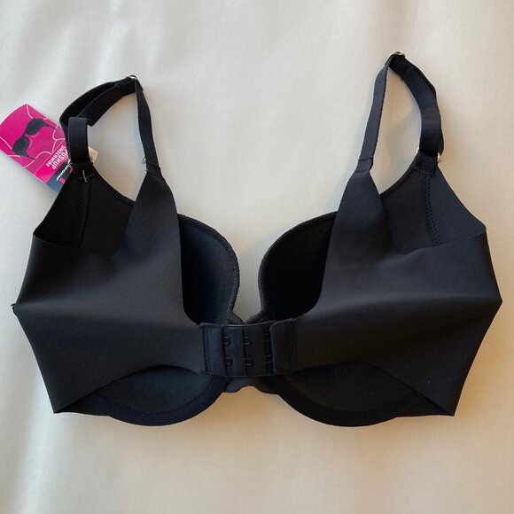 Maidenform Push Up Smoothing Underwire Bra 34C Black Jacquard Lace NWT - Picture 5 of 8
